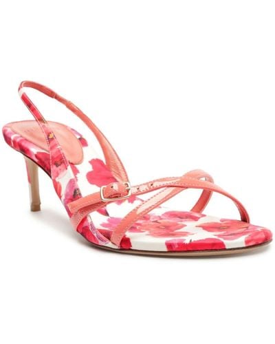 Alexandre Birman Maia 60mm Floral-print Sandals - Pink