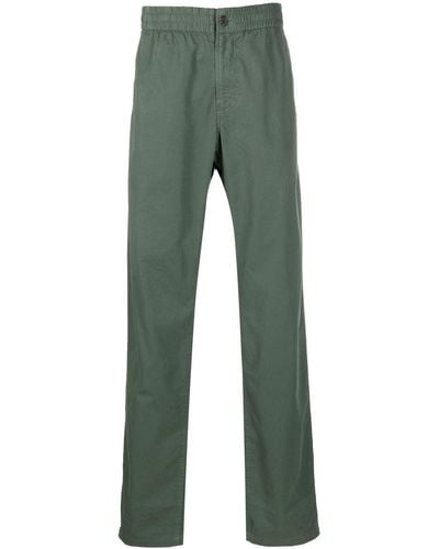 A.P.C. Pantalones rectos de talle medio - Verde