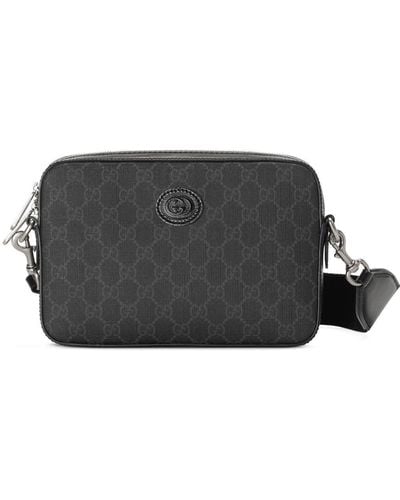 Gucci Shoulder Bag With Interlocking G - Grijs