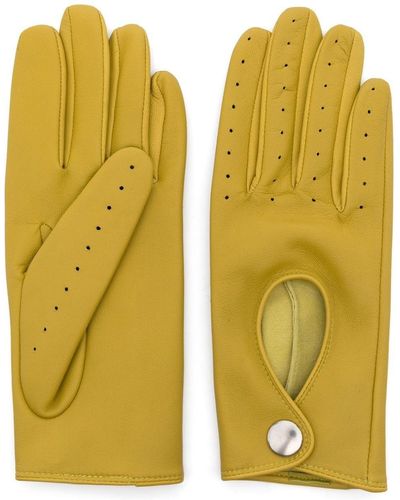 Mackintosh Perforated Driving Gloves - Yellow
