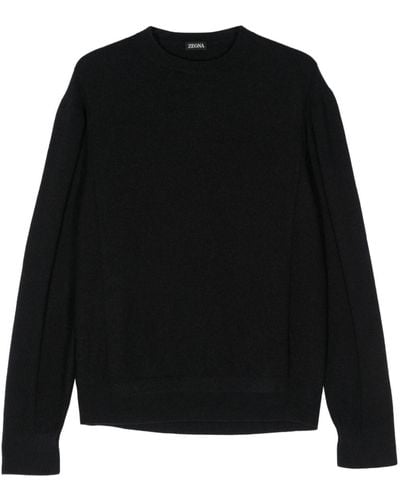 ZEGNA Brushed Sweater - Black