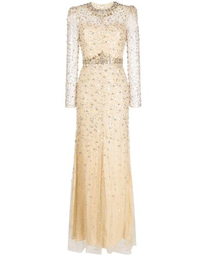 Jenny Packham Embellished Aura Gown - Natural