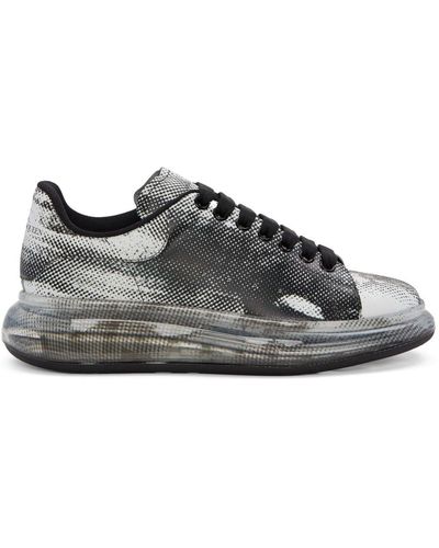 Alexander McQueen Oversized Pixel-print Sneakers - Gray