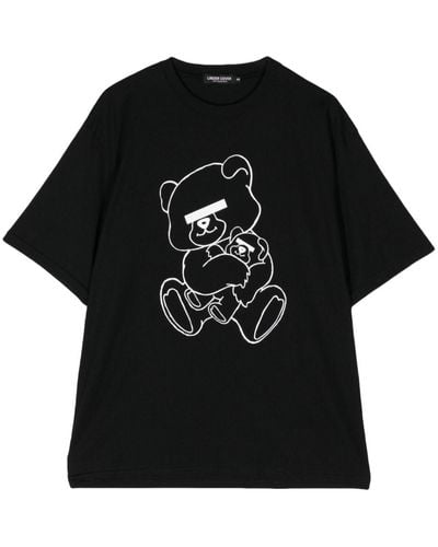 Undercover Bear-print Cotton T-shirt - Black