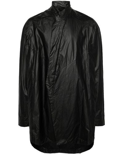 Julius Off-centre Long-sleeved Shirt - Black