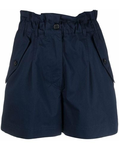 KENZO Short cargo à taille haute - Bleu