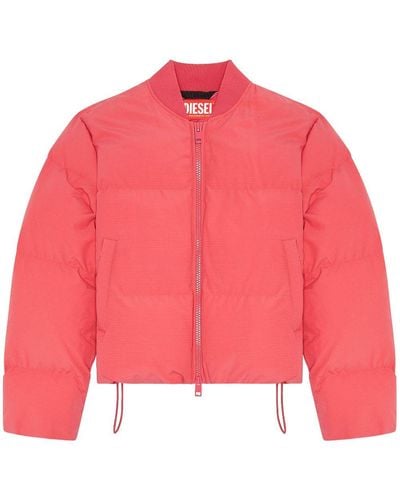 DIESEL W-oluch Quilted Puffer Jacket - Pink
