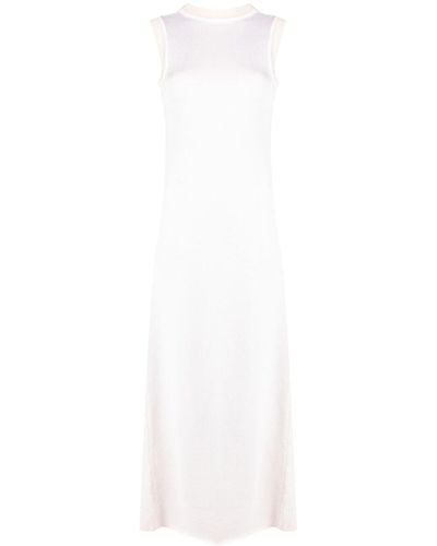 Jil Sander Fine Knit Sleeveless Dress - White