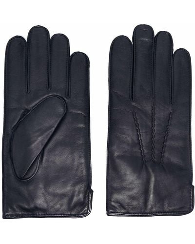 Aspinal of London Cashmere-blend Lined Leather Gloves - Blue