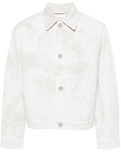 Lemaire Jeansjacke mit Acid-Wash-Effekt - Weiß