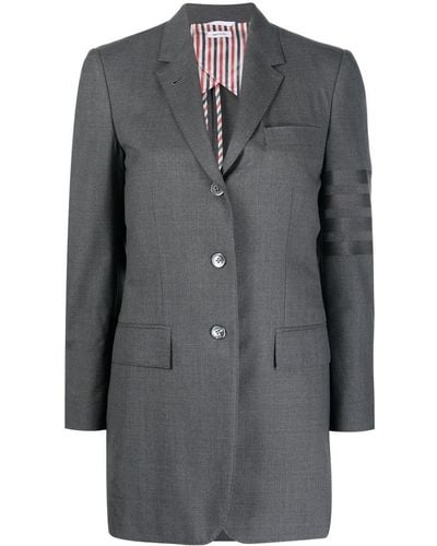 Thom Browne 4-bar Stripe Wool Blazer - Grey