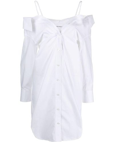 Alexander Wang Cold-shoulder Shirtdress - White