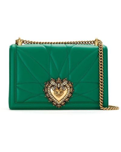 Dolce & Gabbana Sacred Heart Quilted Shoulder Bag - Green
