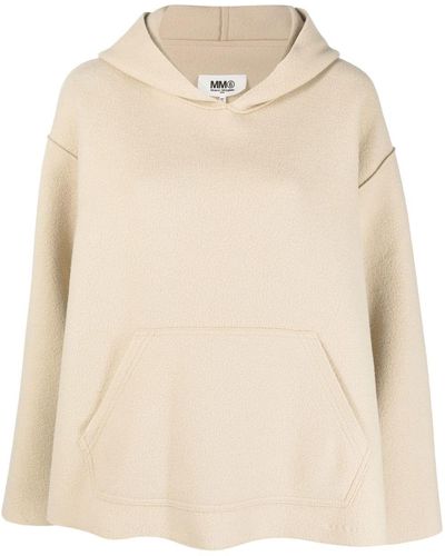 MM6 by Maison Martin Margiela Oversized Pullover Hoodie - Natural