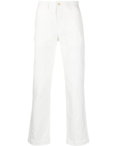 Polo Ralph Lauren Straight-Leg-Hose mit Polo-Motiv - Weiß