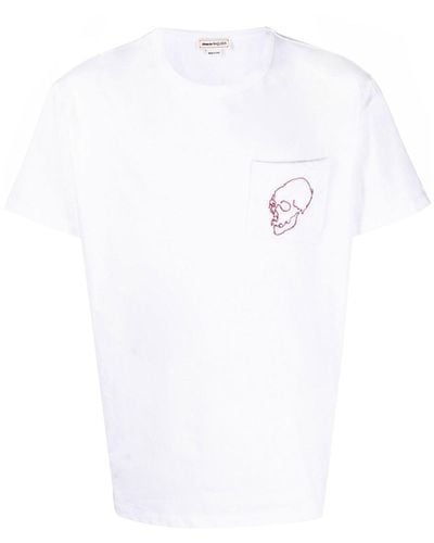 Alexander McQueen Skull Print Cotton T-shirt - White