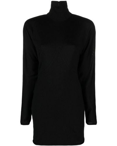 Philosophy Di Lorenzo Serafini Knitted Roll Neck Dress - Black