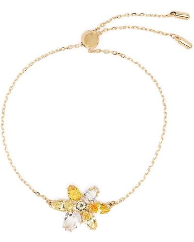 Swarovski Vergoldetes Gema Flower Armband - Weiß