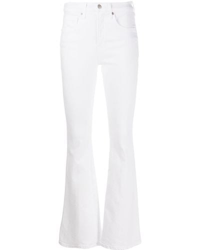 Veronica Beard Beverly Skinny Flared Jeans - White