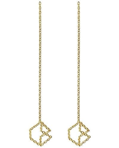 Shihara Chain Earrings 04s - Metallic
