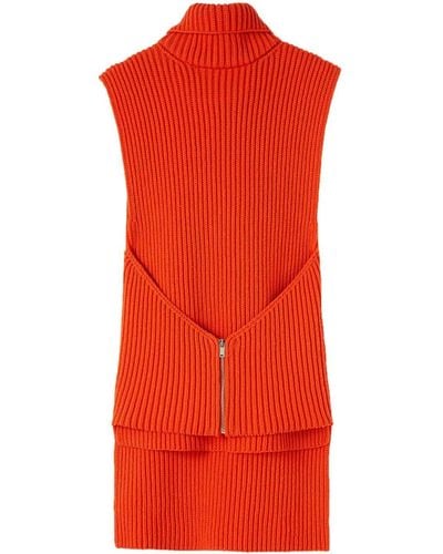 Jil Sander Roll-neck Knitted Top - Red