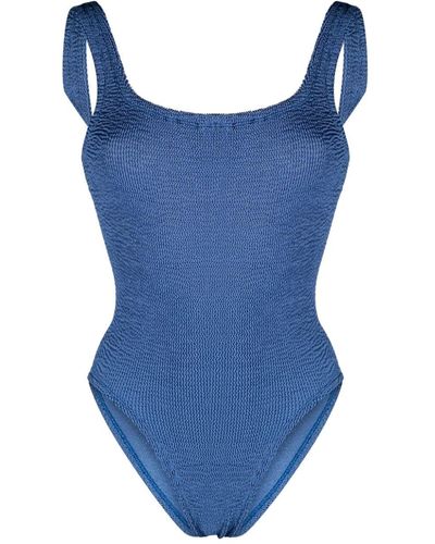 Hunza G Nile Square-neck One-piece Swimsuit - Blue