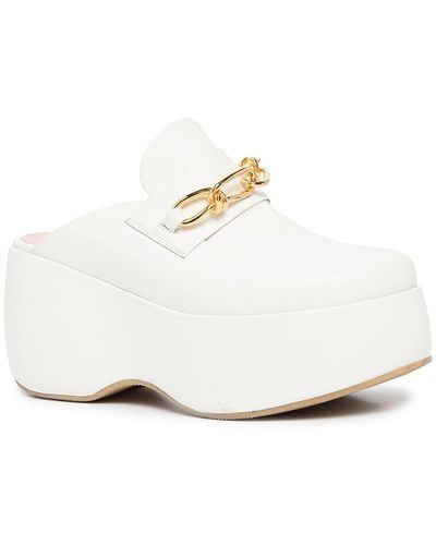 Rosetta Getty Mules con zeppa - Bianco