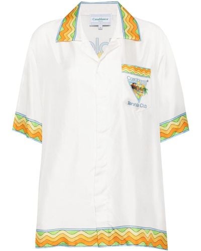 Casablancabrand Afro Cubism Tennis Club Shirt - White