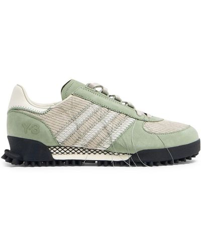 adidas Frayed Lace-up Sneakers - Green