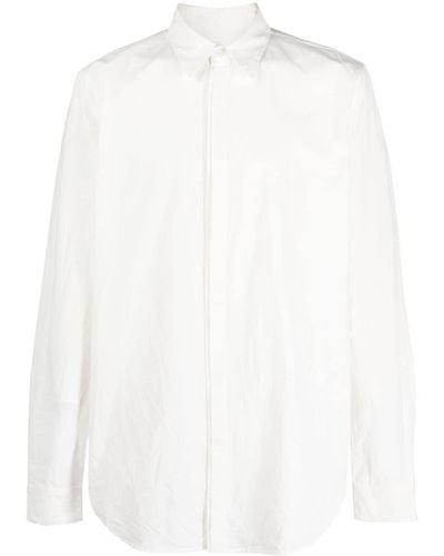 Forme D'expression Pointed-collar Cotton Shirt - White