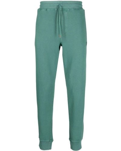 C.P. Company Logo-embroidered Cotton Track Trousers - Green