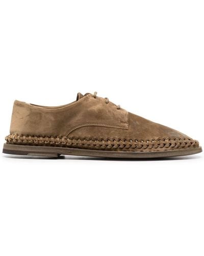 Officine Creative Miles Stitched-edge Derby Shoes - Brown