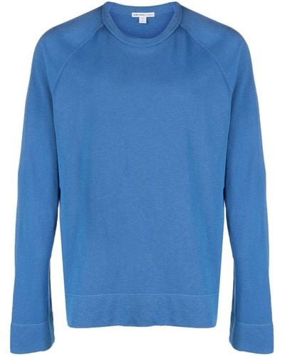 James Perse Crew-neck Pullover Sweatshirt - Blue