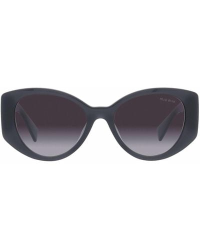 Miu Miu Sonnenbrille mit Cat-Eye-Gestell - Blau