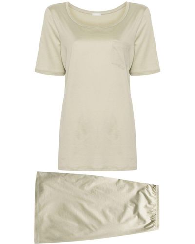 Hanro Short-sleeve Short Pyjama Set - Natural