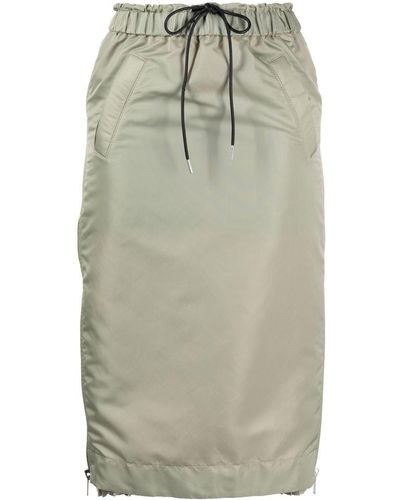 Sacai Elasticated Waist Skirt - Grey