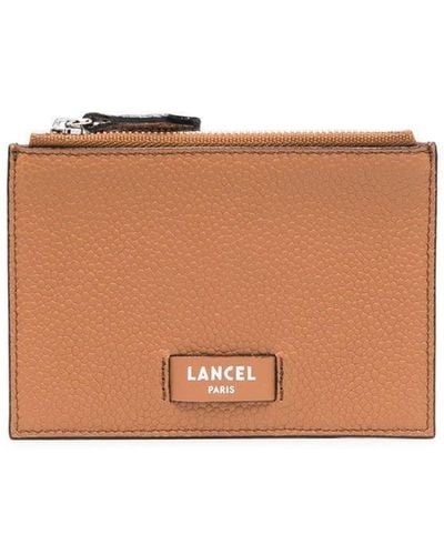 Lancel Zip Leather Cardholder - Natural