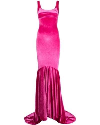 Atu Body Couture Pleated-skirt Pleated Maxi Dress - Pink