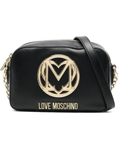 Love Moschino Logo Lettering Crossbody Bag - Green