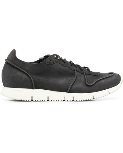 Buttero Seam-detail Lace-up Trainers - Black