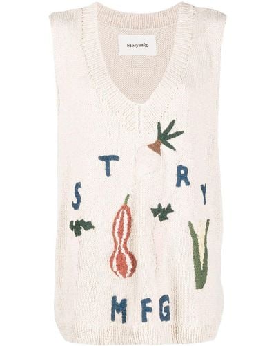 STORY mfg. Party Organic Cotton Vest - Natural