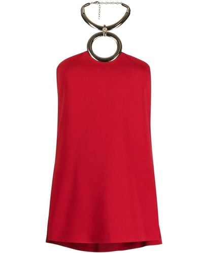 Elie Saab Top con collar - Rojo