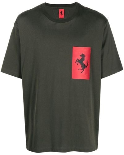 Ferrari T-shirt con applicazione - Verde