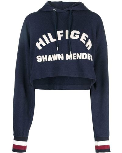 Tommy Hilfiger X Shawn Mendes Cropped Hoodie - Blue