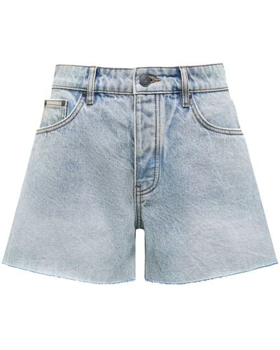 12 STOREEZ Pantalones vaqueros cortos mini de talle bajo - Azul