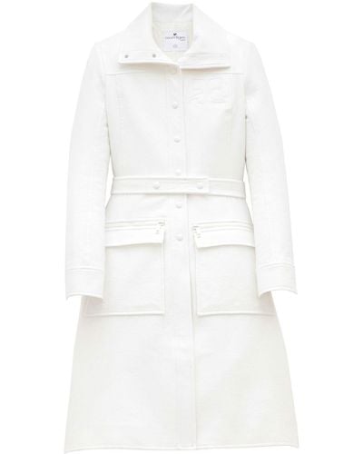 Courreges Belted Trench Coat - White