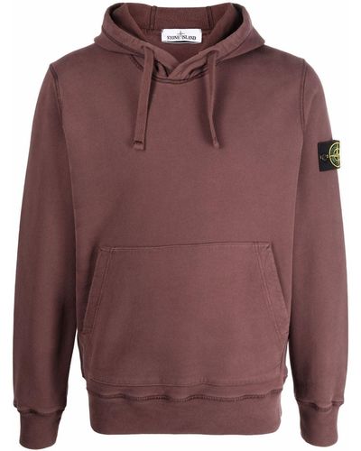 Stone Island ロゴパッチ パーカー - ブラウン