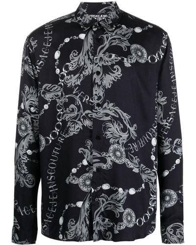 Versace Jeans Couture Overhemd Met Lange Mouwen - Zwart