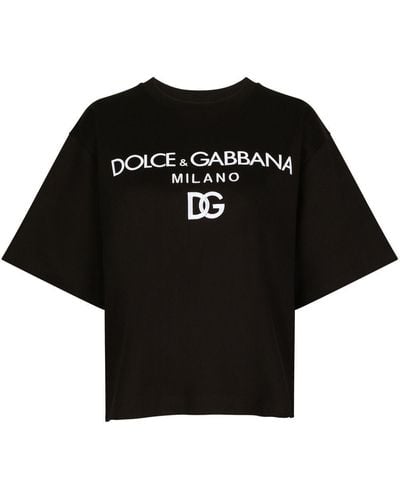 Dolce & Gabbana T-SHIRT M/CORTA GIRO - Nero