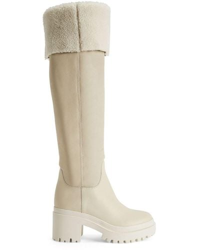 Giuseppe Zanotti Iwona 70mm Leather Boots - White